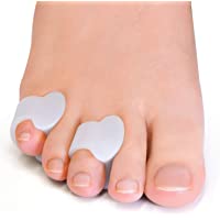 Welnove - Separadores de dedos de gel- espaciadores de dedo pequeño del pie- almohadillas para evitar el frotamiento y…
